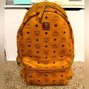 Mcm Stark Side Stud medium backpack brown